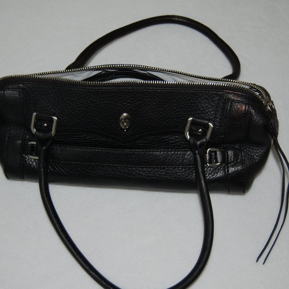 NWOT Cole Haan Black Pebble Leather Barrel Bag - Picture 4 of 9
